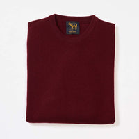 Lambswool crew neck - Bordeaux