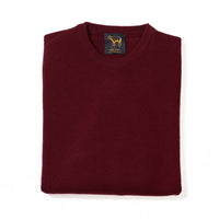 Lambswool crew neck - Bordeaux