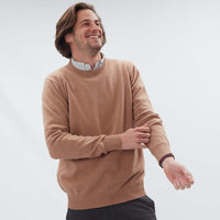 Lambswool crew neck - Camel
