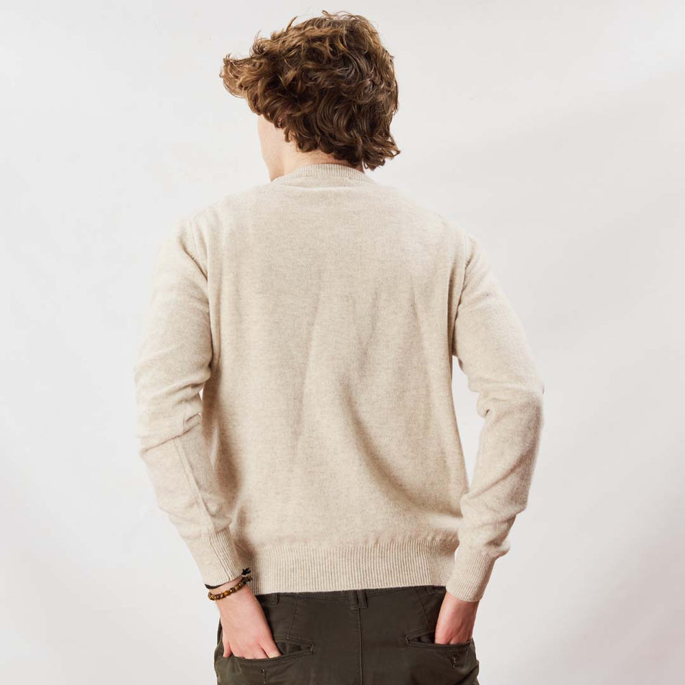 Lambswool crew neck - Clay