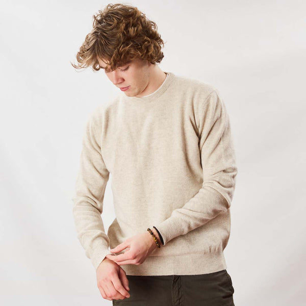 Lambswool crew neck - Clay