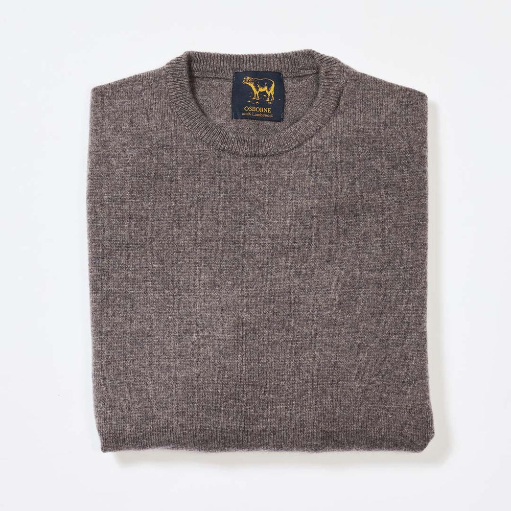 Lambswool crew neck - Cocoa