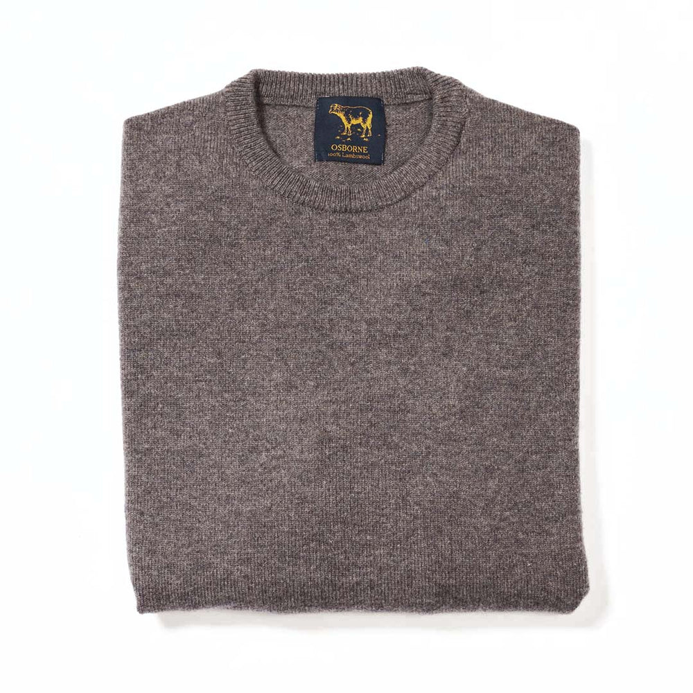 Lambswool crew neck - Cocoa