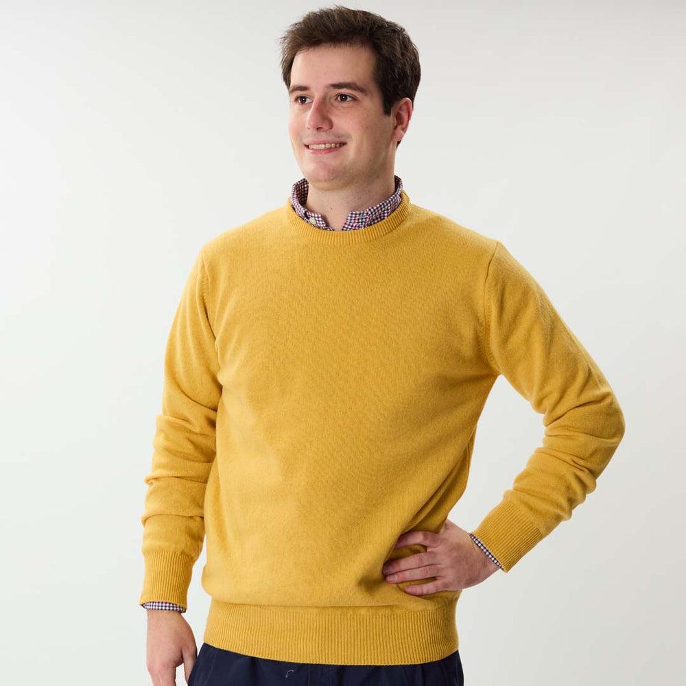Lambswool crew neck - Corn