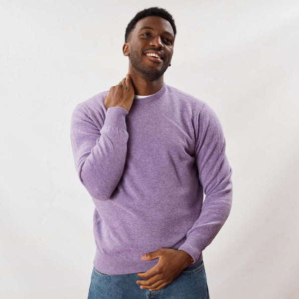Lambswool crew neck - Dahlia