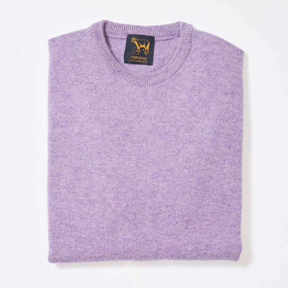 Lambswool crew neck - Dahlia