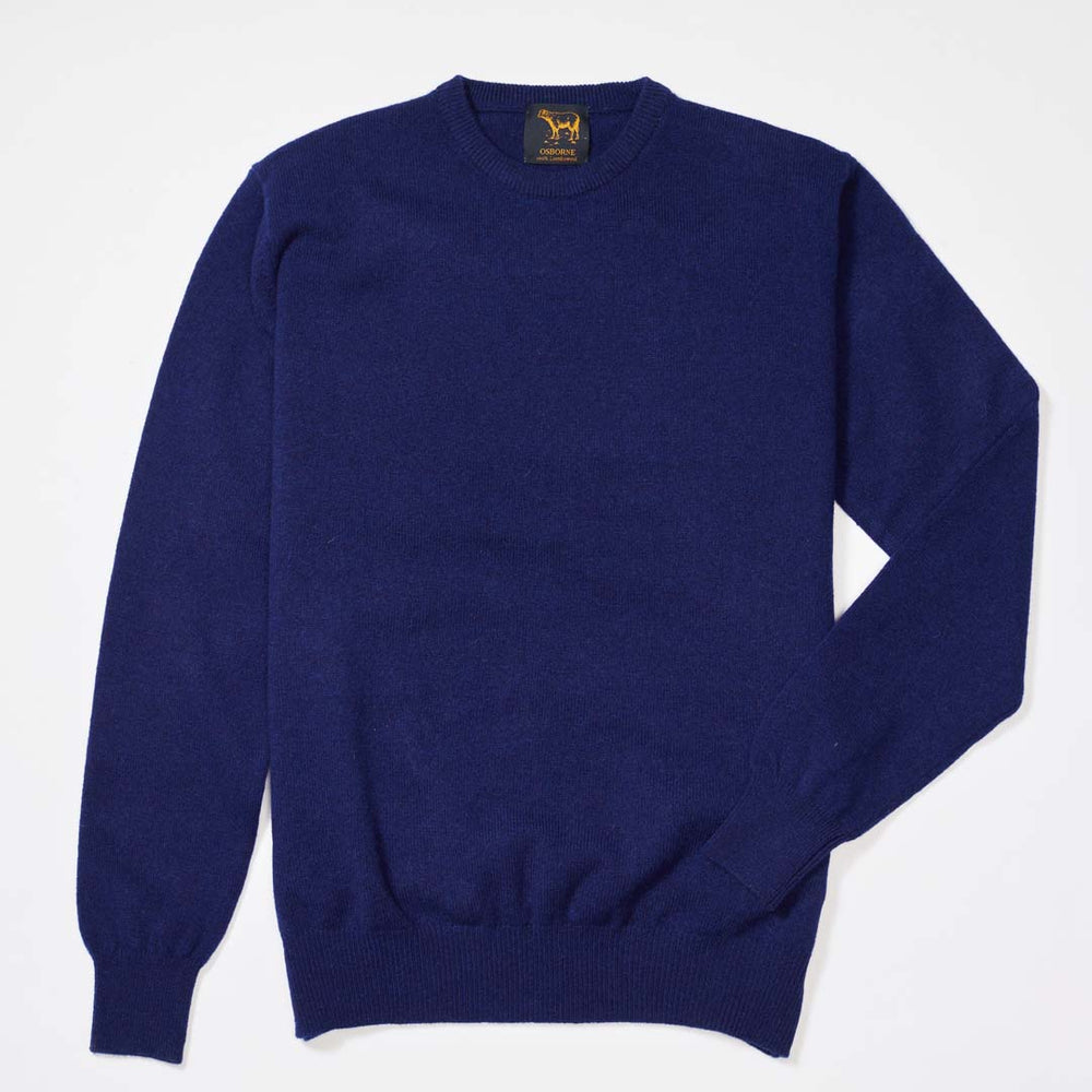 Lambswool crew neck - Dark Cobalt