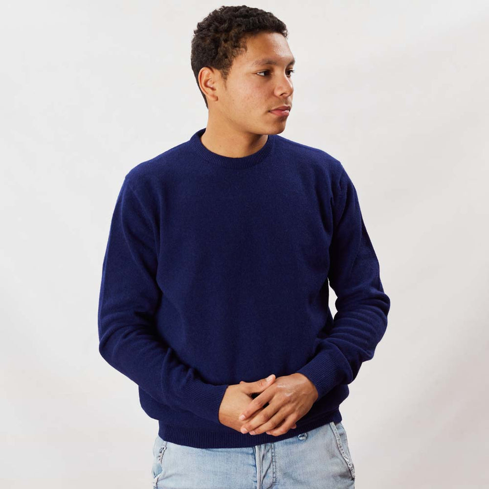 Lambswool crew neck - Dark Cobalt