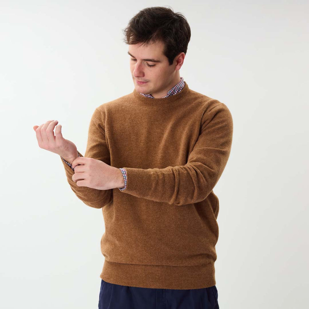 Lana d'agnello girocollo - Driftwood