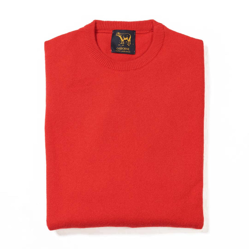 Lambswool crew neck - Dubonnet