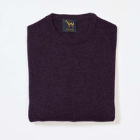 Lambswool crew neck - Elderberry