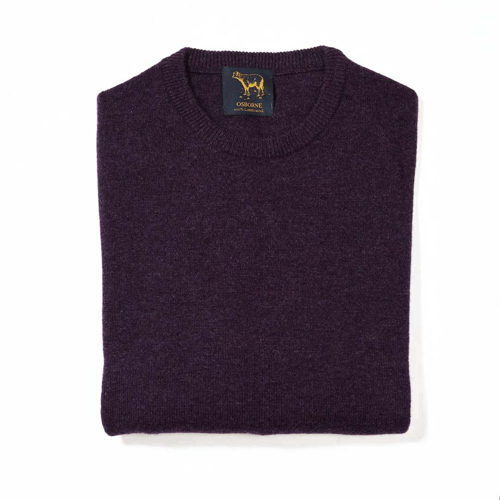 Lambswool crew neck - Elderberry