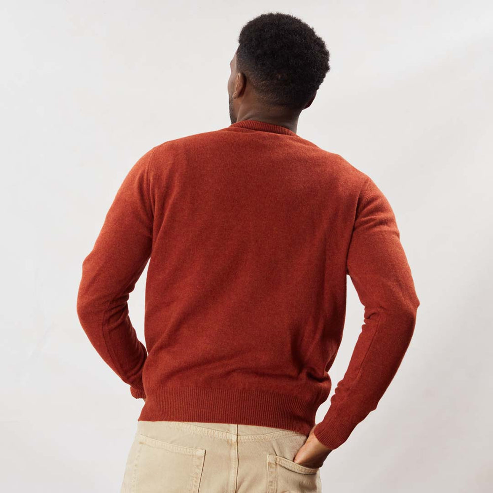 Lambswool crew neck - Ember