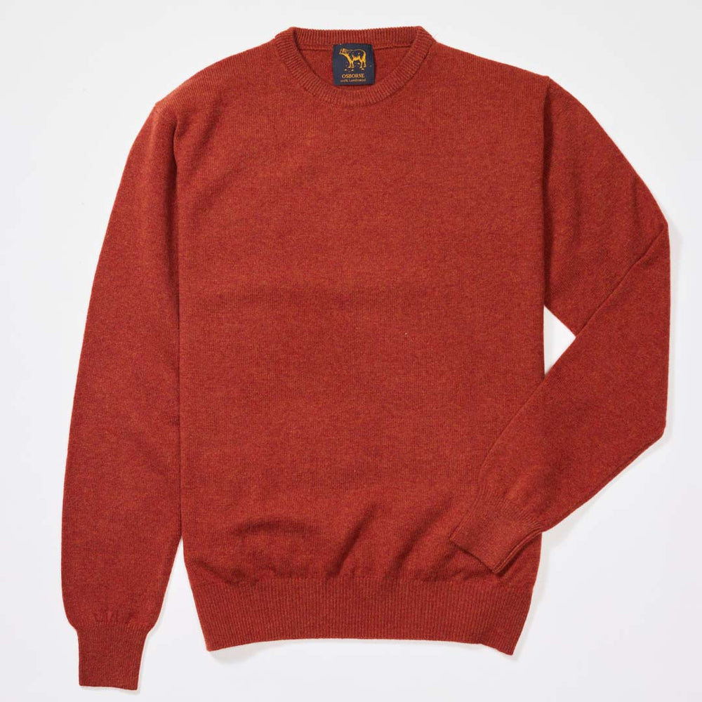 Lambswool crew neck - Ember