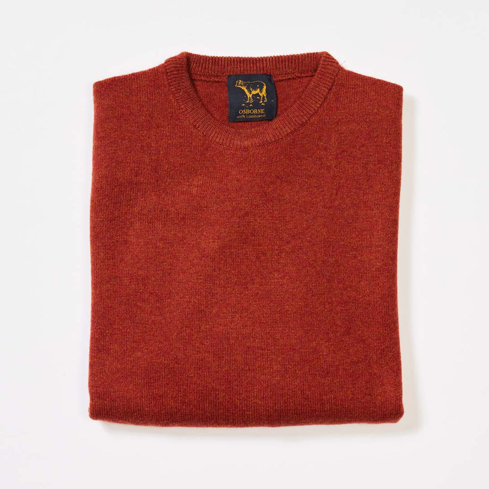 Lambswool crew neck - Ember
