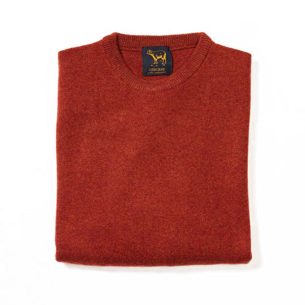 Lambswool crew neck - Ember
