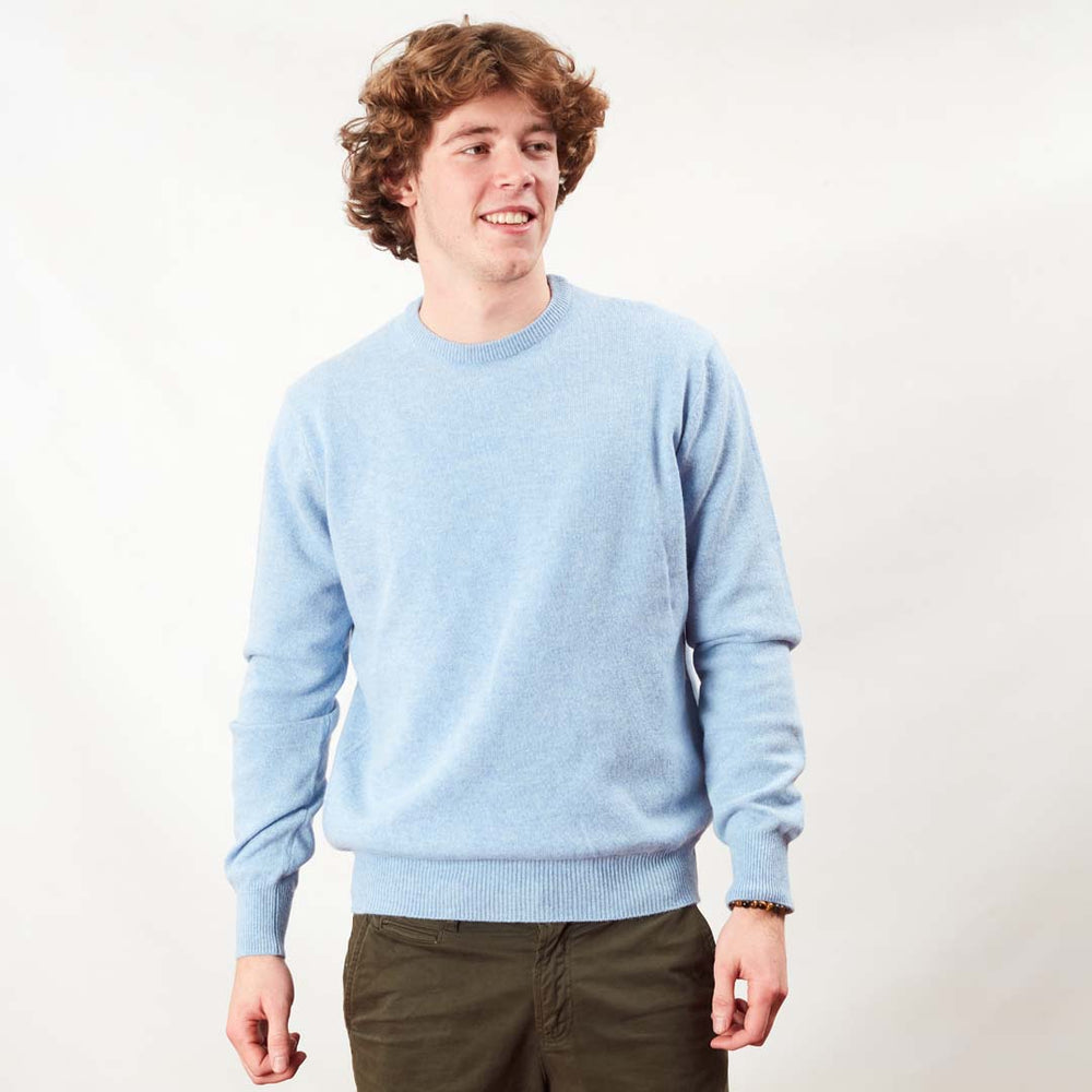 Lambswool crew neck - Glacier