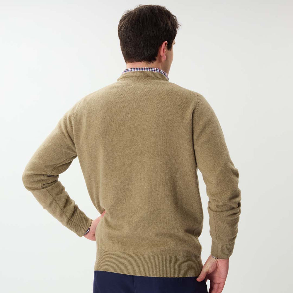 Lambswool crew neck - Gravel