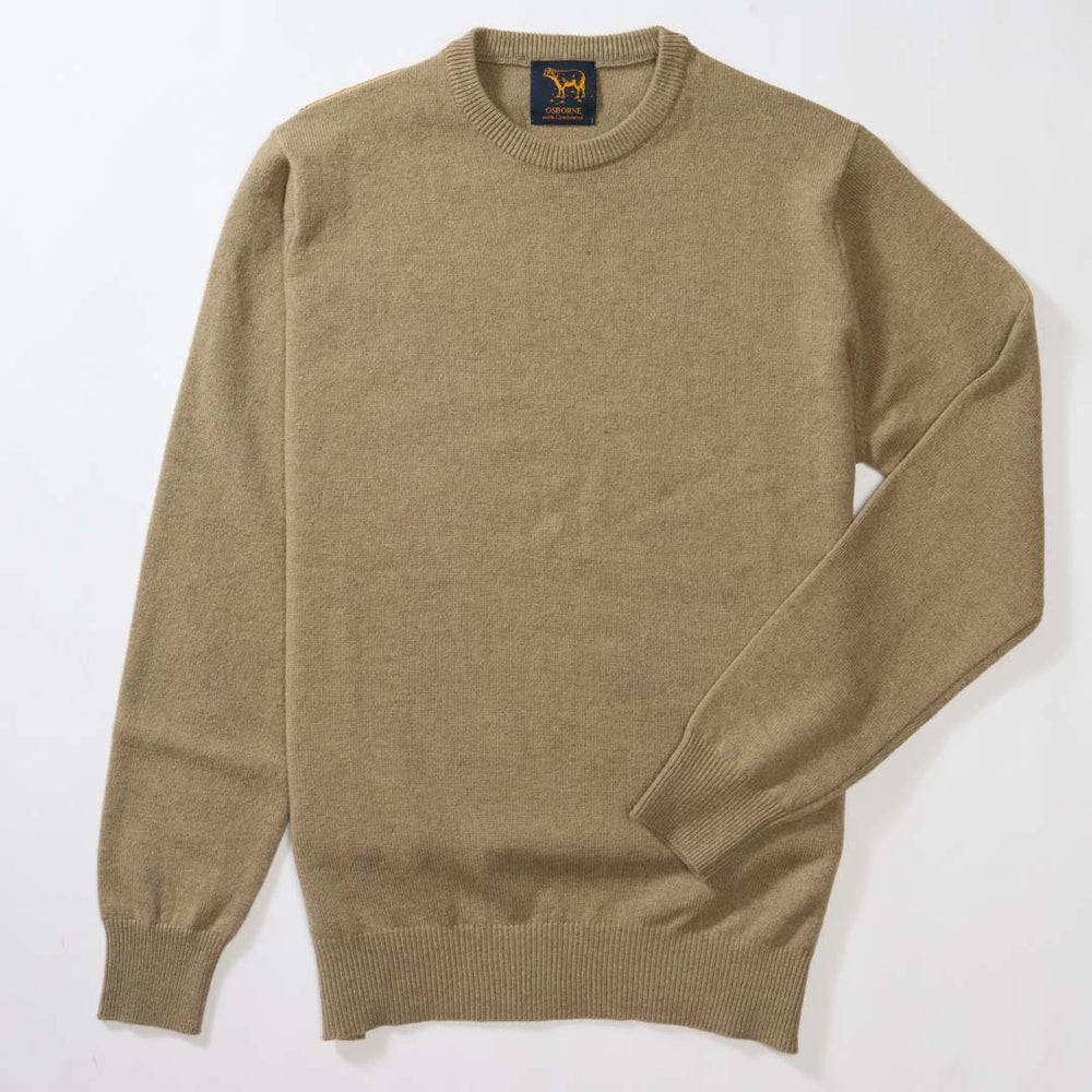 Lambswool crew neck - Gravel