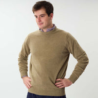 Lambswool crew neck - Gravel