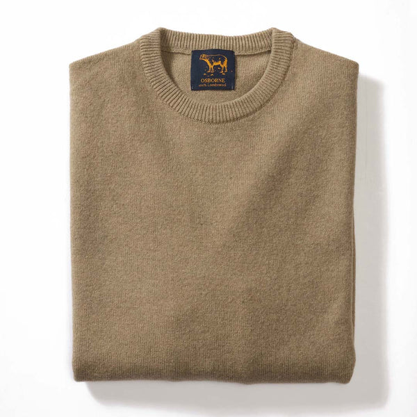 Lambswool crew neck - Gravel