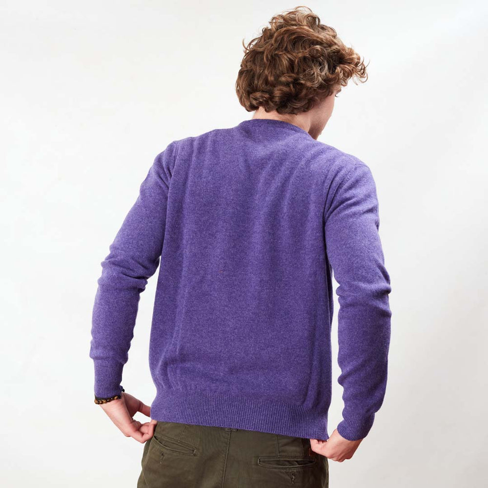 Lambswool crew neck - Heliotrope