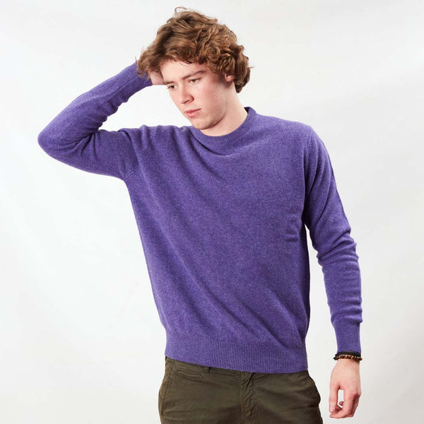 Lambswool crew neck - Heliotrope