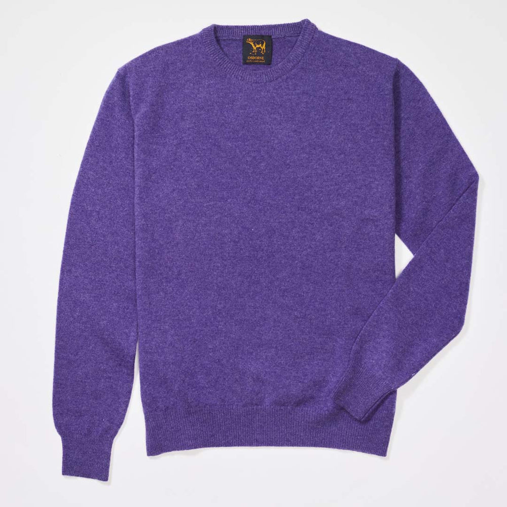 Lambswool crew neck - Heliotrope