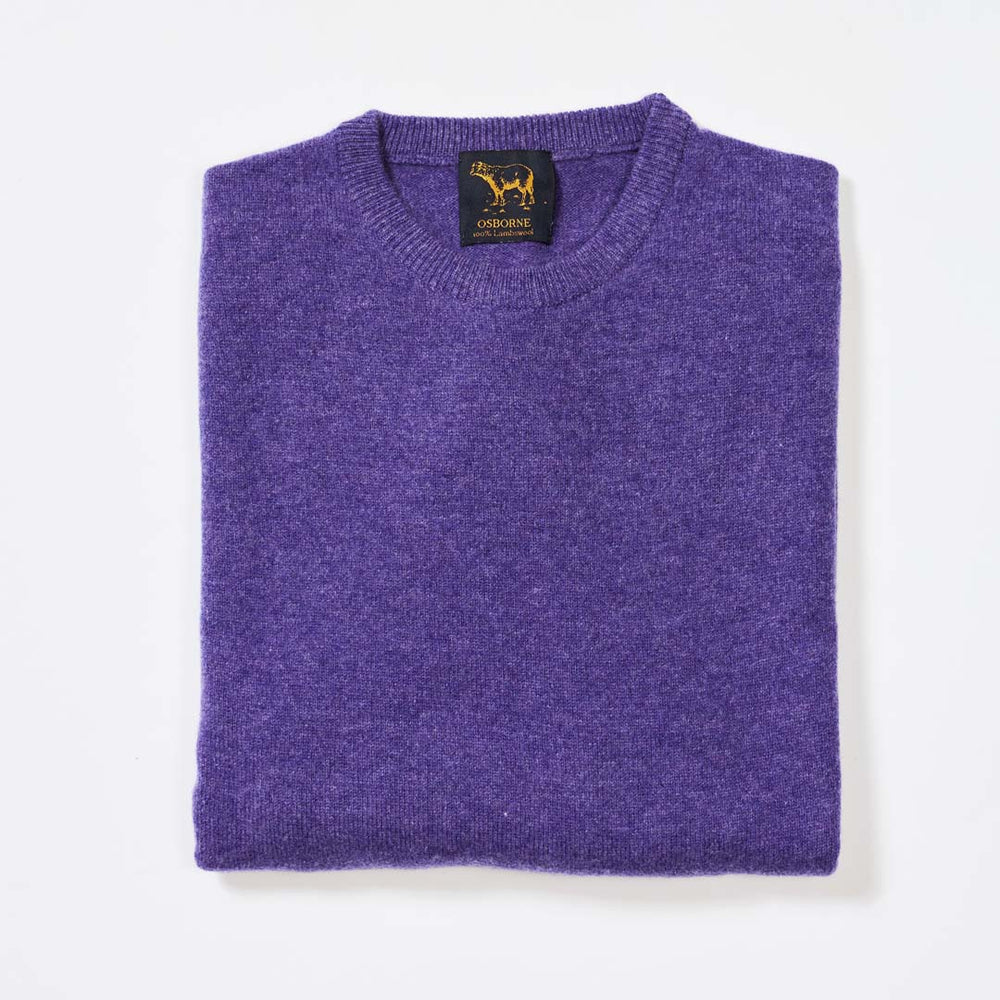 Lambswool crew neck - Heliotrope