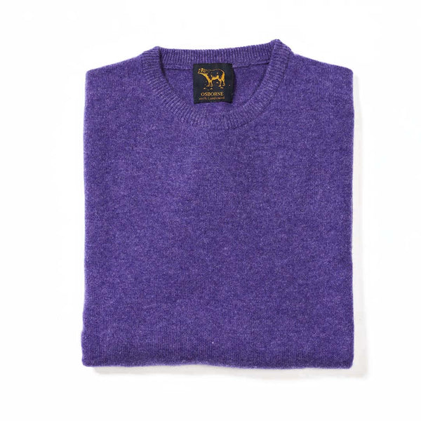 Lambswool crew neck women - Heliotrope 203