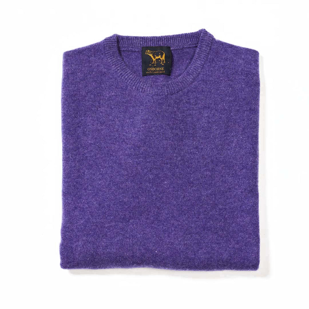 Lambswool crew neck - Heliotrope