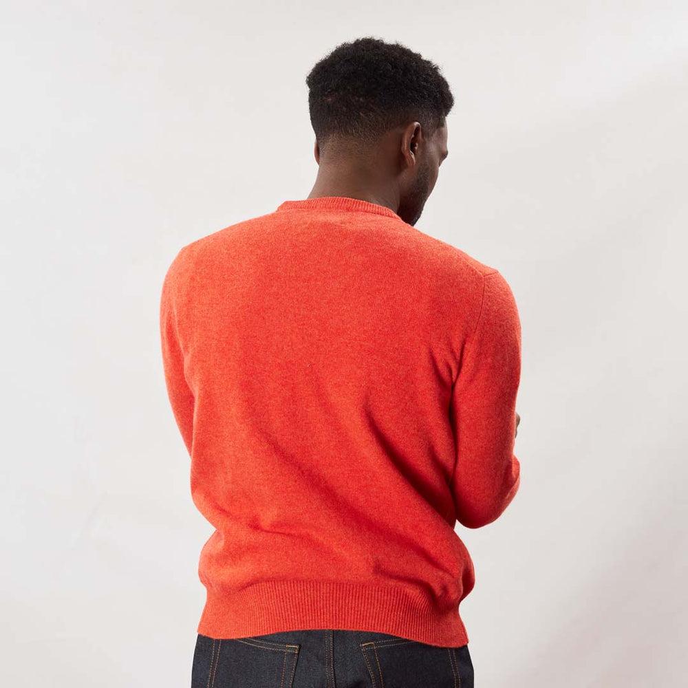 Lambswool crew neck - Inferno