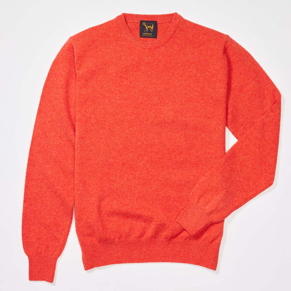 Lambswool crew neck - Inferno