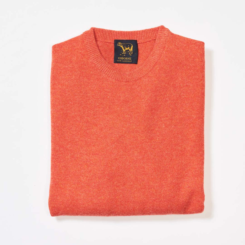 Lambswool crew neck - Inferno