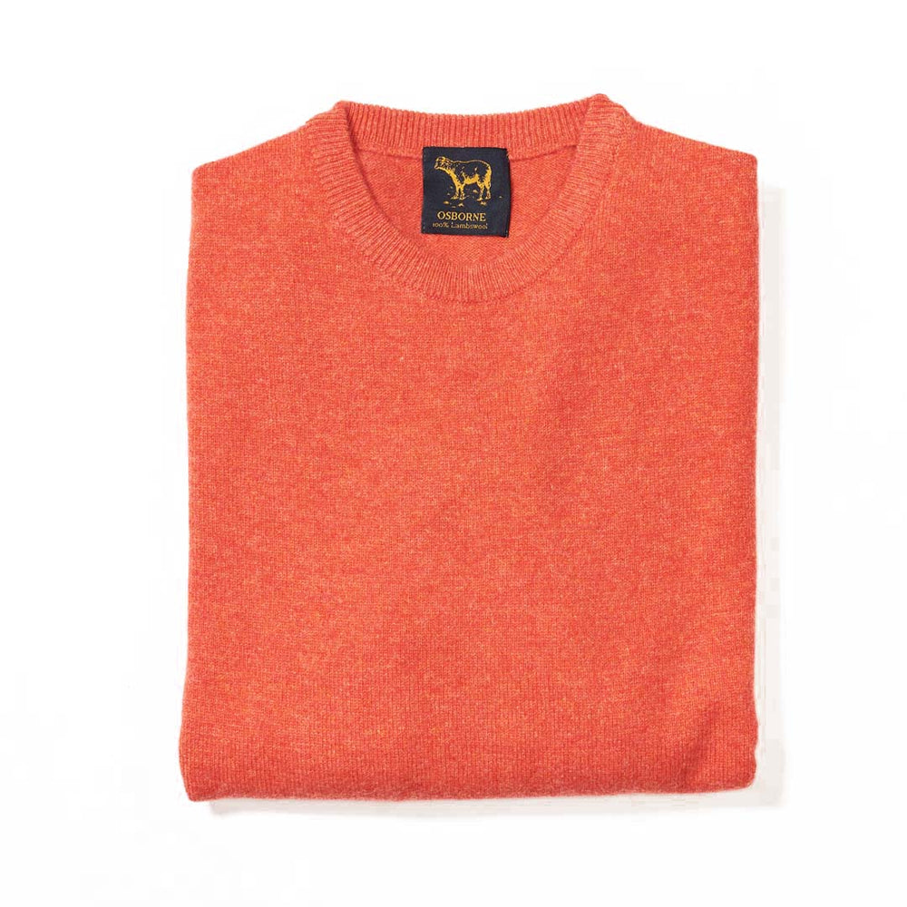 Lambswool crew neck - Inferno