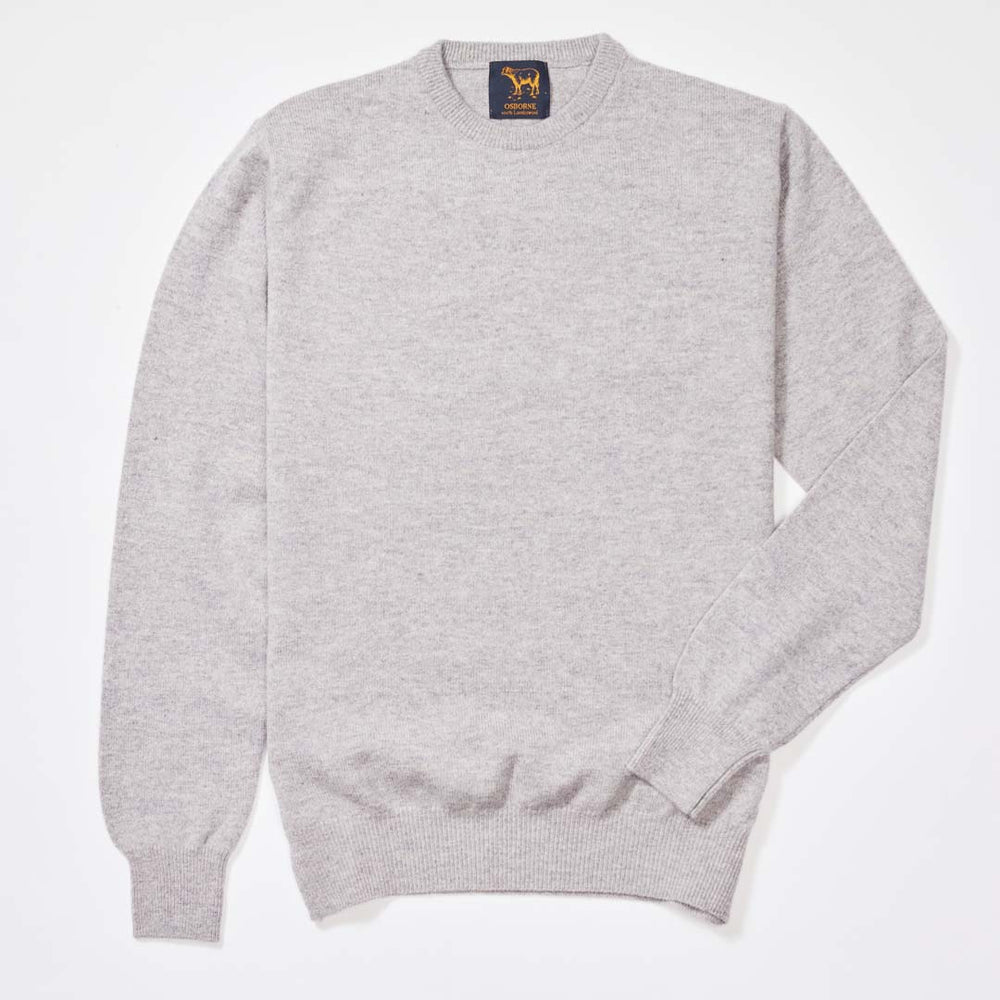 Lambswool crew neck - Light Grey