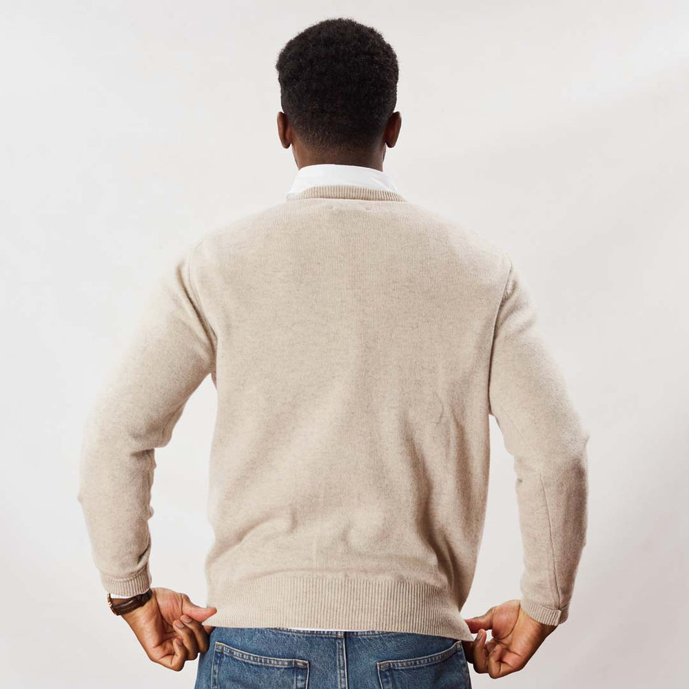 Lambswool crew neck - Linen