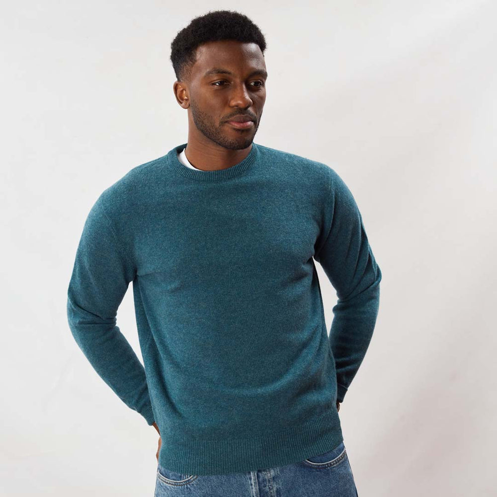 Lambswool crew neck - Mallard