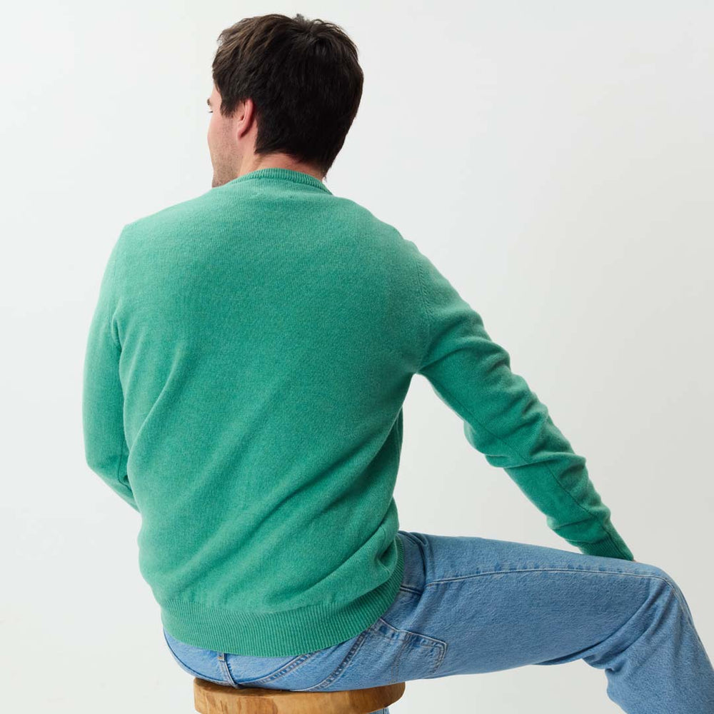 Lambswool crew neck - Munsell Green