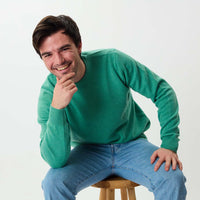 Lambswool crew neck - Munsell Green