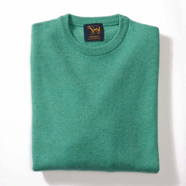 Lambswool crew neck - Munsell Green