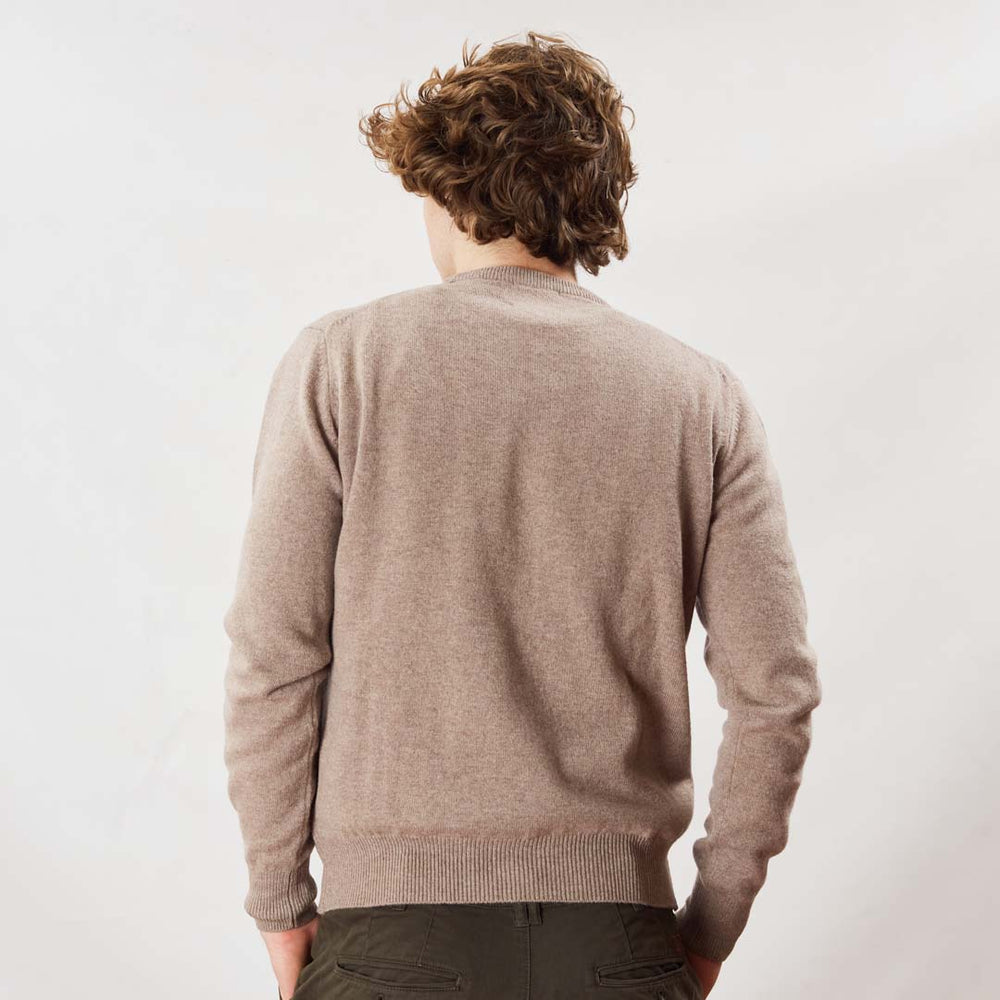 Lambswool crew neck - Mushroom