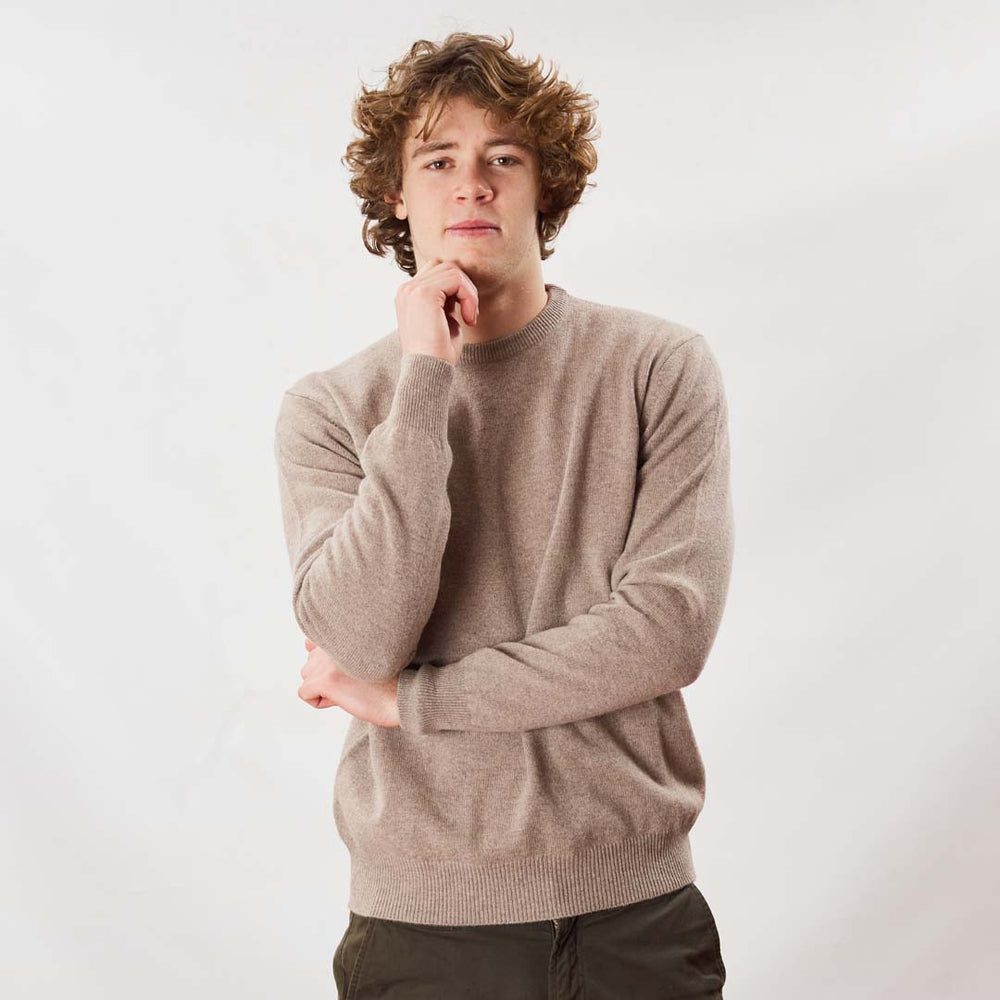 Lambswool crew neck - Mushroom