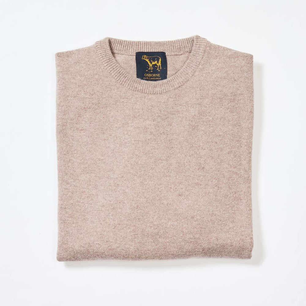 Lambswool crew neck - Mushroom