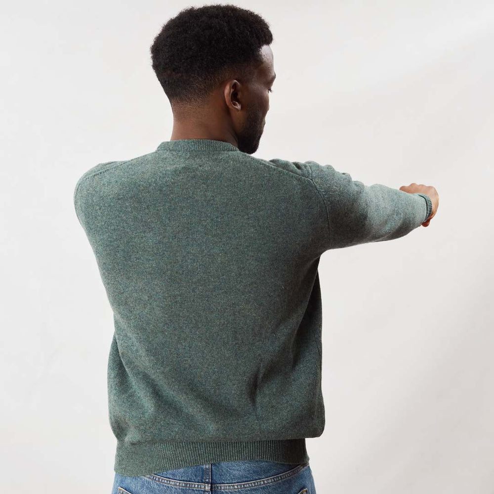 Lambswool crew neck - Peacock