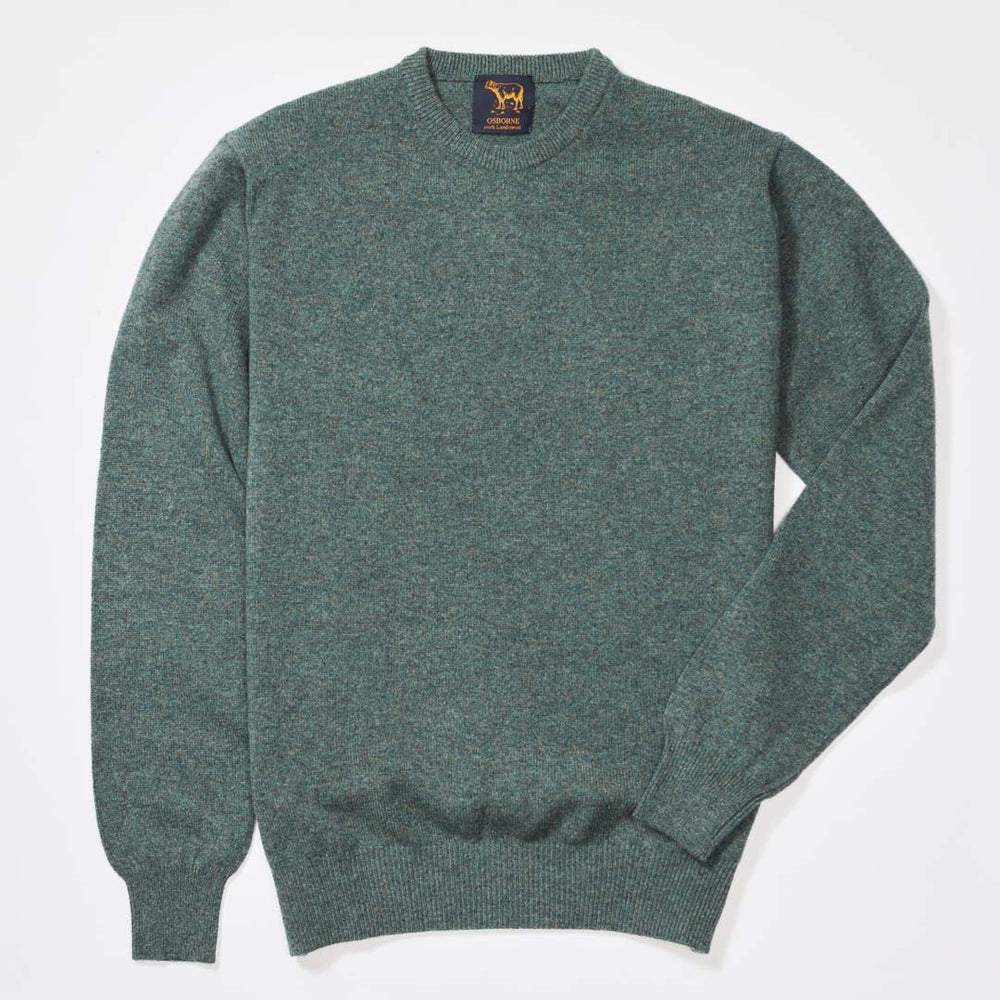 Lambswool crew neck - Peacock