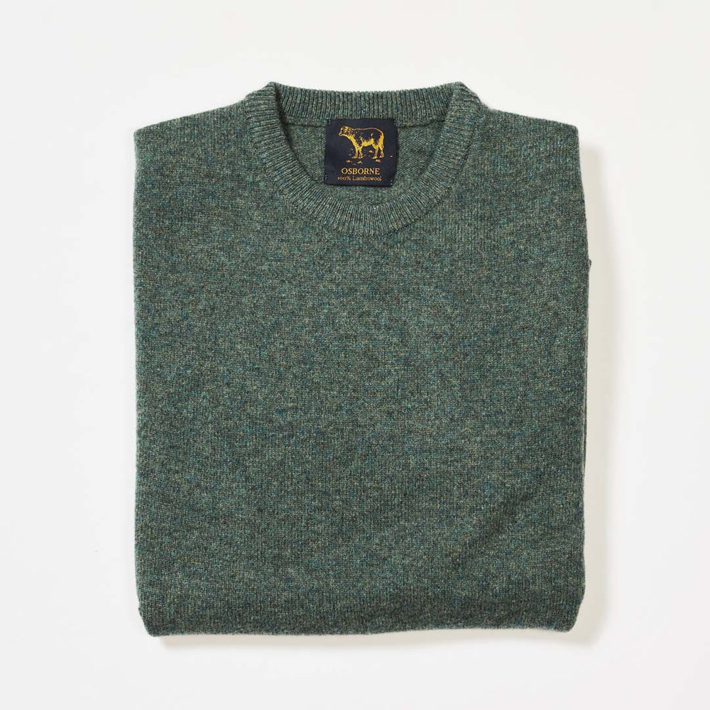 Lambswool crew neck - Peacock