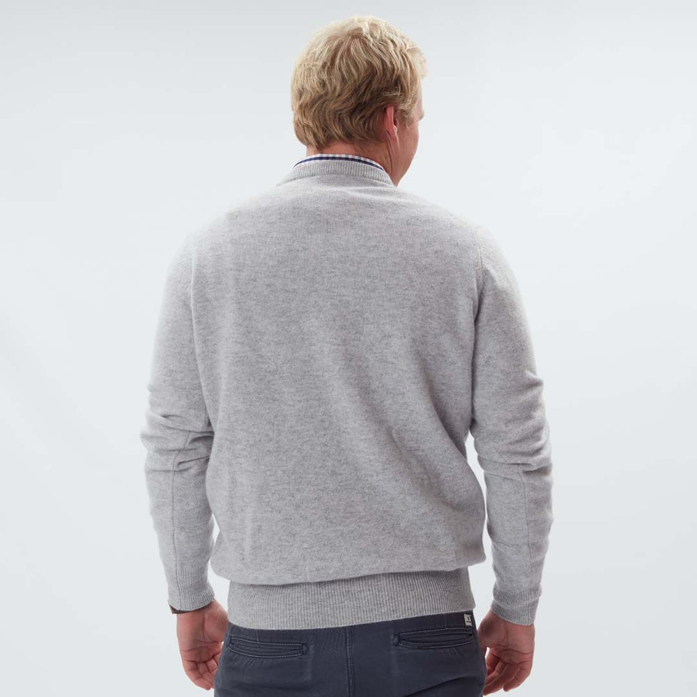 Lambswool crew neck - Pearl grey