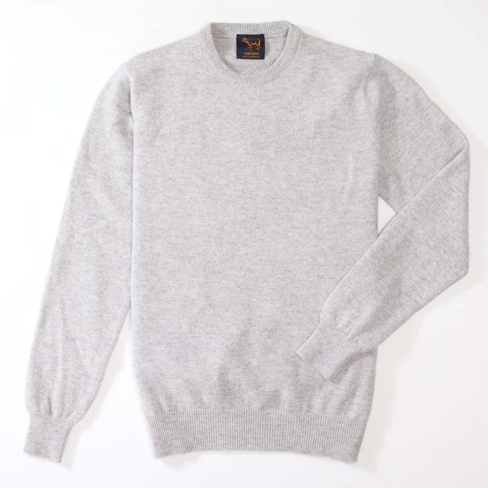 Lambswool crew neck - Pearl grey