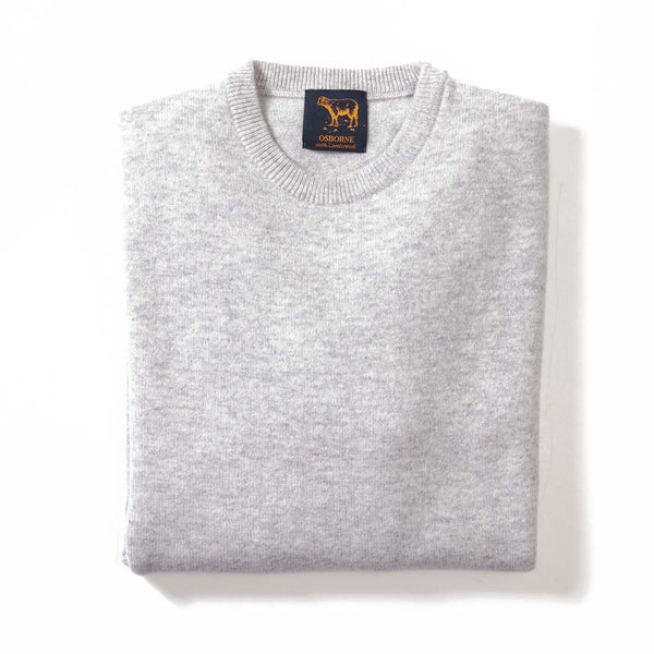 Lambswool crew neck - Pearl grey